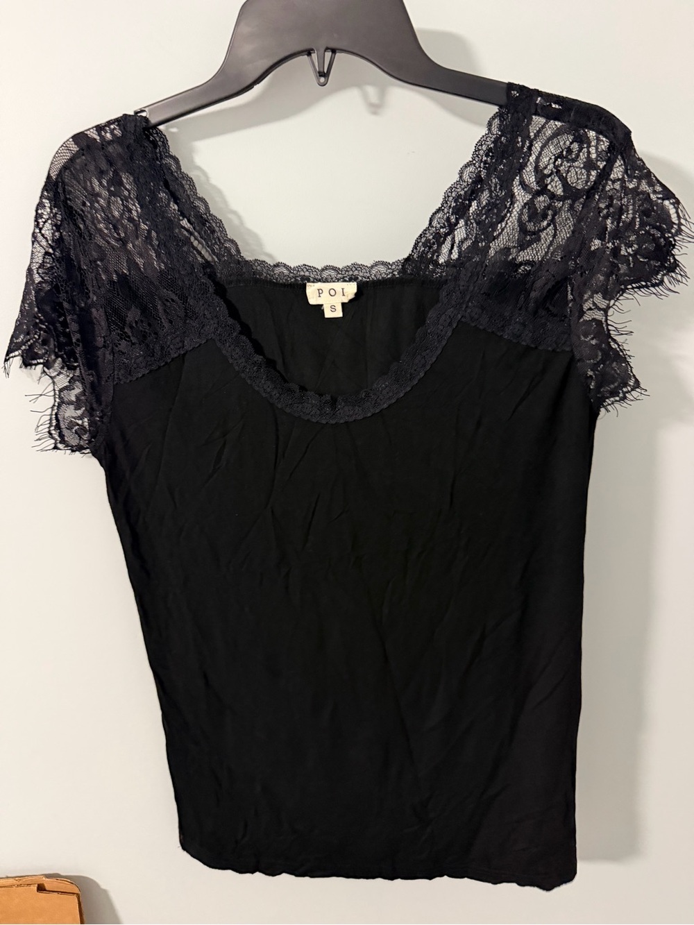 POL LACE SLEEVE TEE SIZE SMALL